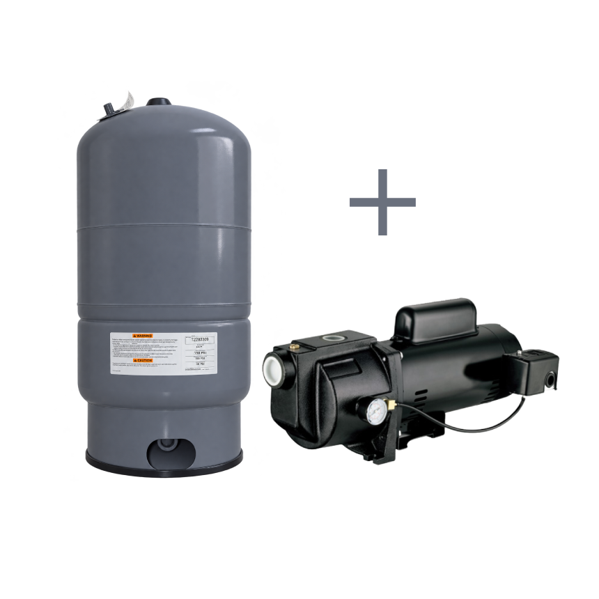 LEO UJM SHALLOW WELL JET PUMP+ 100GAL PRESSURE TANK